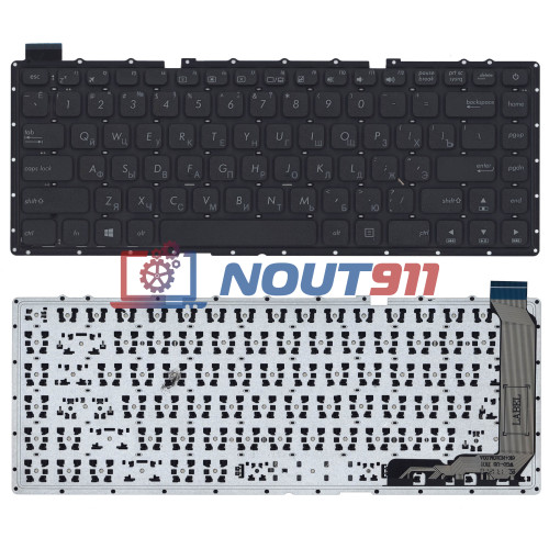 Клавиатура для ноутбука Asus X441 X441S X441SA черная без рамки