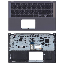 Клавиатура для ноутбука Asus X512 серая топ-панель с подсвтекой