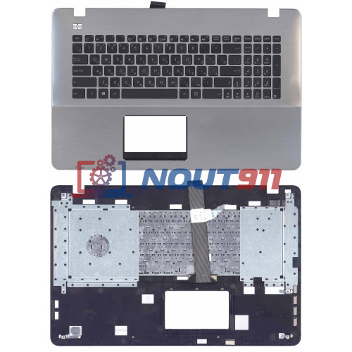 Клавиатура для ноутбука Asus X751 топ-панель черно-серебристый