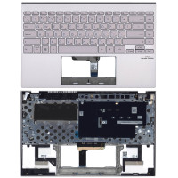 Клавиатура для ноутбука Asus ZenBook 14 UX425J UX425JA топкейс серебристый