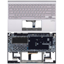 Клавиатура для ноутбука Asus ZenBook 14 UX425J UX425JA топкейс серебристый