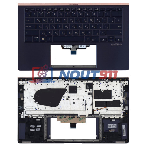 Клавиатура для ноутбука Asus ZenBook 14 UX434 топ-панель черная