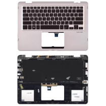 Клавиатура для ноутбука Asus ZenBook Flip 14 UX461FA черная с подсветкой топ-панель