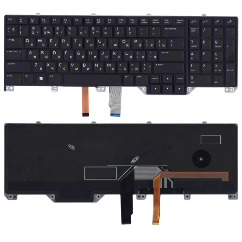 Клавиатура для ноутбука Dell Alienware 17 R4 черная с подсветкой