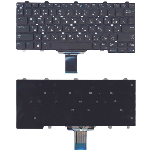 Клавиатура для ноутбука Dell E5250 E7250 черная без подсветки