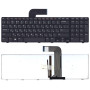 Клавиатура для ноутбука Dell Inspiron 17R N7110 черная с черной рамкой с подсветкой