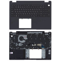 Клавиатура для ноутбука Dell Latitude 3510 черная с подсветкой топ-панель