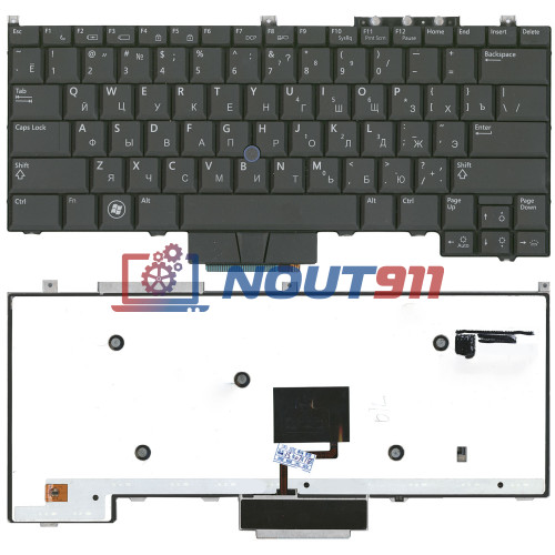 Клавиатура для ноутбука Dell Latitude E4300 черная с подсветкой