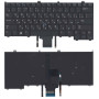Клавиатура для ноутбука Dell Latitude e7440 черная с подсветкой
