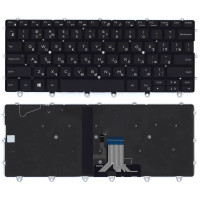 Клавиатура для ноутбука Dell XPS 13 9365 черная с подсветкой