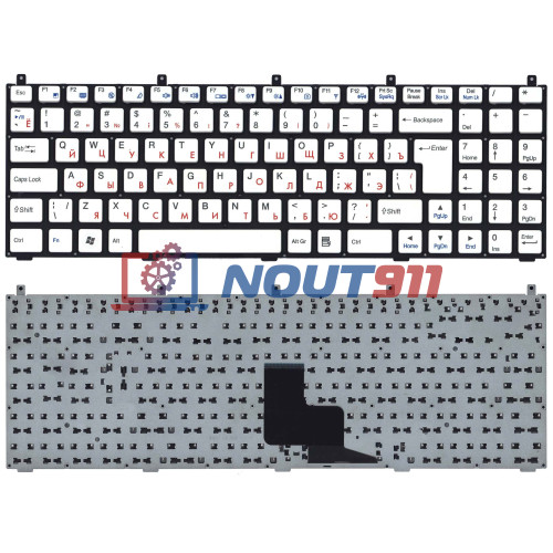 Клавиатура для ноутбука DNS W765S белая