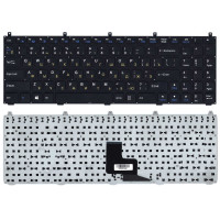 Клавиатура для ноутбука DNS W765S черная без рамки плоский Enter