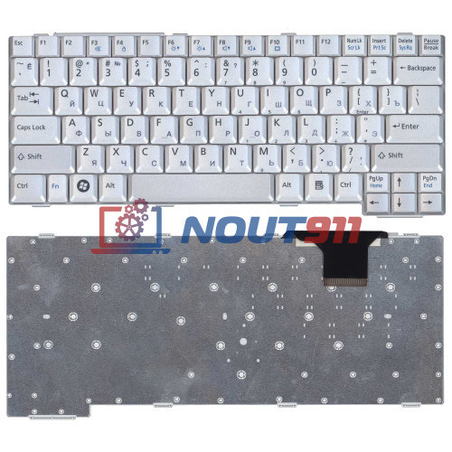 Клавиатура для ноутбука Fujitsu-Siemens E8110 T4210 S7110 S2110 S6230 серебристая
