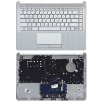 Клавиатура для ноутбука HP 14-CF 14-DK топкейс серебро