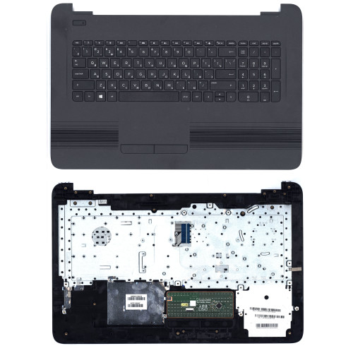 Клавиатура для ноутбука HP 17-AC черная топ-панель
