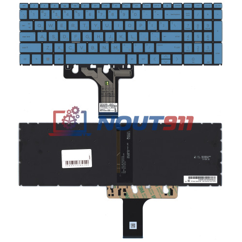 Клавиатура для ноутбука HP 17-CN 17-CP синяя