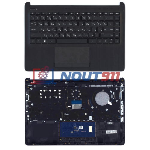 Клавиатура для ноутбука HP 240 G7  черная топ-панель