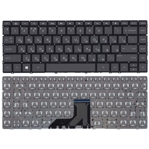 Клавиатура для ноутбука HP Envy 13-AD черная с подсветкой