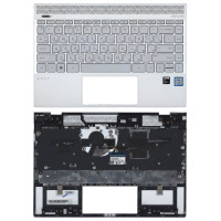 Клавиатура для ноутбука HP Envy 13-AH топкейс серебро