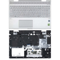 Клавиатура для ноутбука HP Envy 15-cn 15-cp топкейс серебристый
