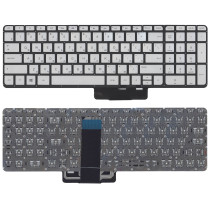 Клавиатура для ноутбука HP Envy X360 15-U000 серебристая с подсветкой