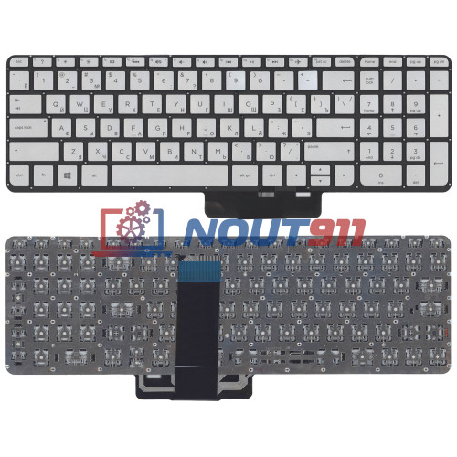 Клавиатура для ноутбука HP Envy X360 15-U000 серебристая с подсветкой