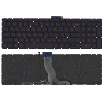 Клавиатура для ноутбука HP Omen 17-W000 черная с красной подсветкой