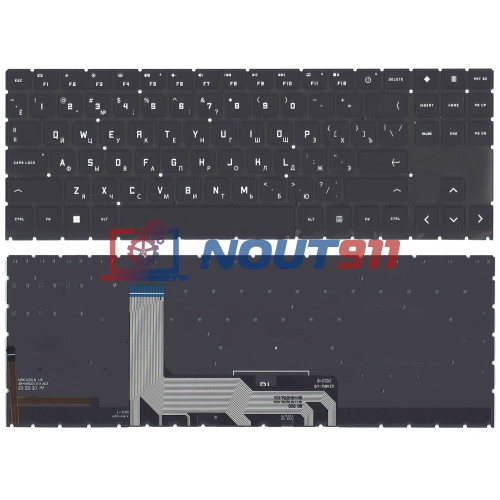 Клавиатура для ноутбука HP Omen 7 16-B черная с подсветкой (Intel версия)