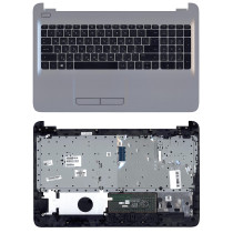 Клавиатура для ноутбука HP Pavilion 250 G4 G5, 255 G4, 15-af серебристая топ-панель