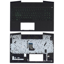 Клавиатура для ноутбука HP Pavilion Gaming 15-CX топкейс зеленая подсветка