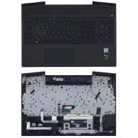 Клавиатура для ноутбука HP Pavilion Gaming 15-CX топкейс зеленая подсветка