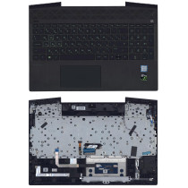 Клавиатура для ноутбука HP Pavilion Gaming 15-CX топкейс зеленая подсветка
