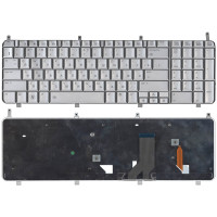 Клавиатура для ноутбука HP Pavilion HDX18 серебристая с подсветкой