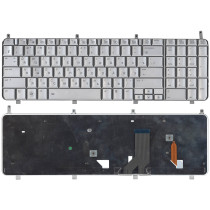 Клавиатура для ноутбука HP Pavilion HDX18 серебристая с подсветкой