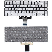 Клавиатура для ноутбука HP Pavilion x360 14-cd0000 серебристая с подсветкой