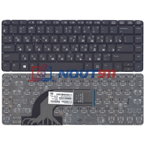 Клавиатура для ноутбука HP ProBook 430 G2 440 G2 445 G2 с подсветкой черная без рамки