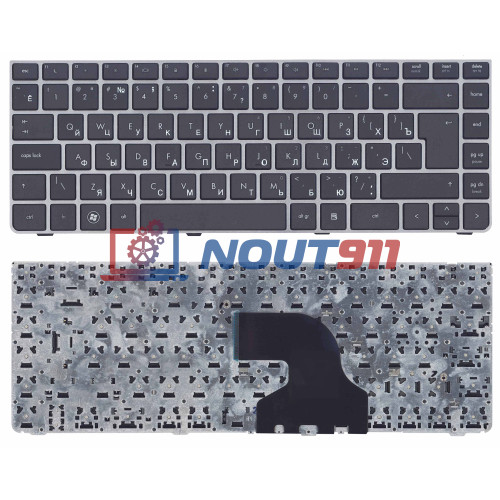 Клавиатура для ноутбука HP ProBook 4330S 4331S черная c серой рамкой