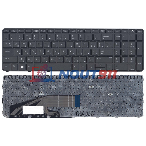 Клавиатура для ноутбука HP ProBook 450 G3 455 G3 470 G3 черная с рамкой
