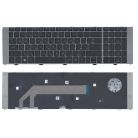 Клавиатура для ноутбука HP ProBook 4740S черная с серой рамкой