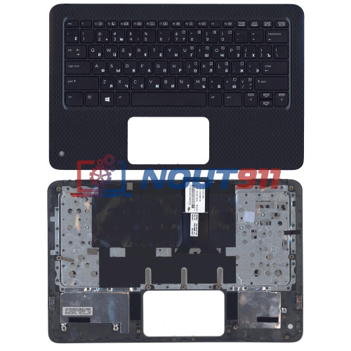 Клавиатура для ноутбука HP Probook X360 11 G1 EE G2 EE черная топ-панель