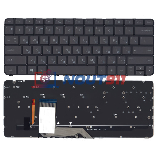 Клавиатура для ноутбука HP Spectre X360 13-4000 черная с подсветкой