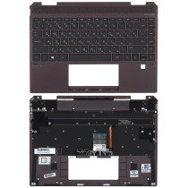 Клавиатура для ноутбука HP Spectre x360 13-AP 13T-AP черная топ-панель