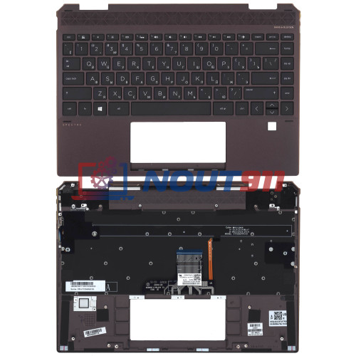 Клавиатура для ноутбука HP Spectre x360 13-AP 13T-AP черная топ-панель