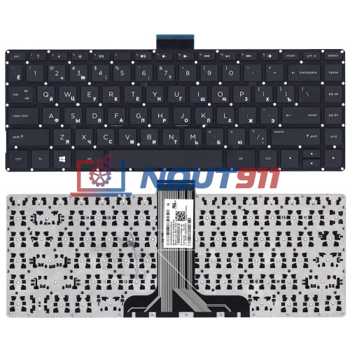 Клавиатура для ноутбука HP Stream 14-ax черная без рамки горизонтальный Enter