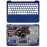 Клавиатура для ноутбука HP Stream X360 11-p белая с синим топкейсом