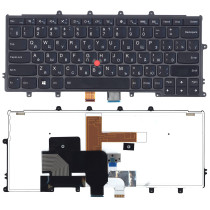 Клавиатура для ноутбука IBM Lenovo x 240 x240s x240i черная с подсветкой