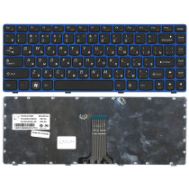 Клавиатура для ноутбука IBM-Lenovo Z470 G470AH G470GH Z370 черная с голубой рамкой