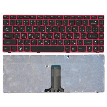 Клавиатура для ноутбука IBM-Lenovo Z470 G470AH G470GH Z370 черная с красной рамкой