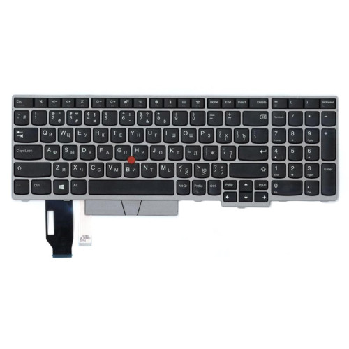 Клавиатура для ноутбука Lenovo IBM Thinkpad E580 серебристая