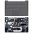 Клавиатура для ноутбука Lenovo Ideapad 5-14IIL05 топкейс Type-C черный